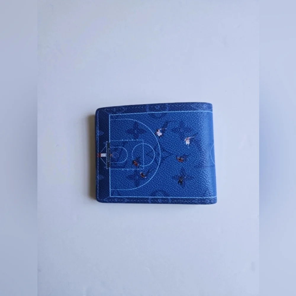 Louis Vuitton Blue Monogram Canvas Men's Bi-Fold Wallet